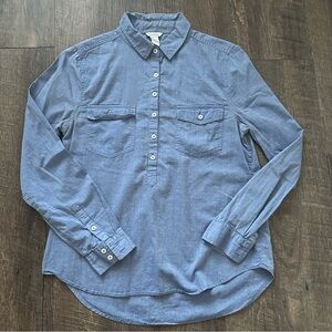 Chambray long sleeve top